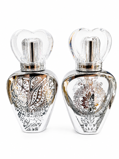 شیسه عطر پیچی ۳۰ میل مدل قلب نقره ای کد g06