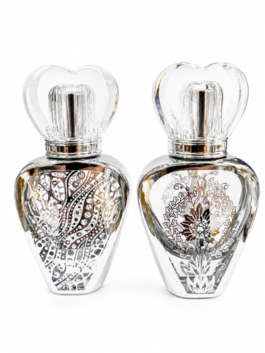 شیسه عطر پیچی ۳۰ میل مدل قلب نقره ای کد g06
